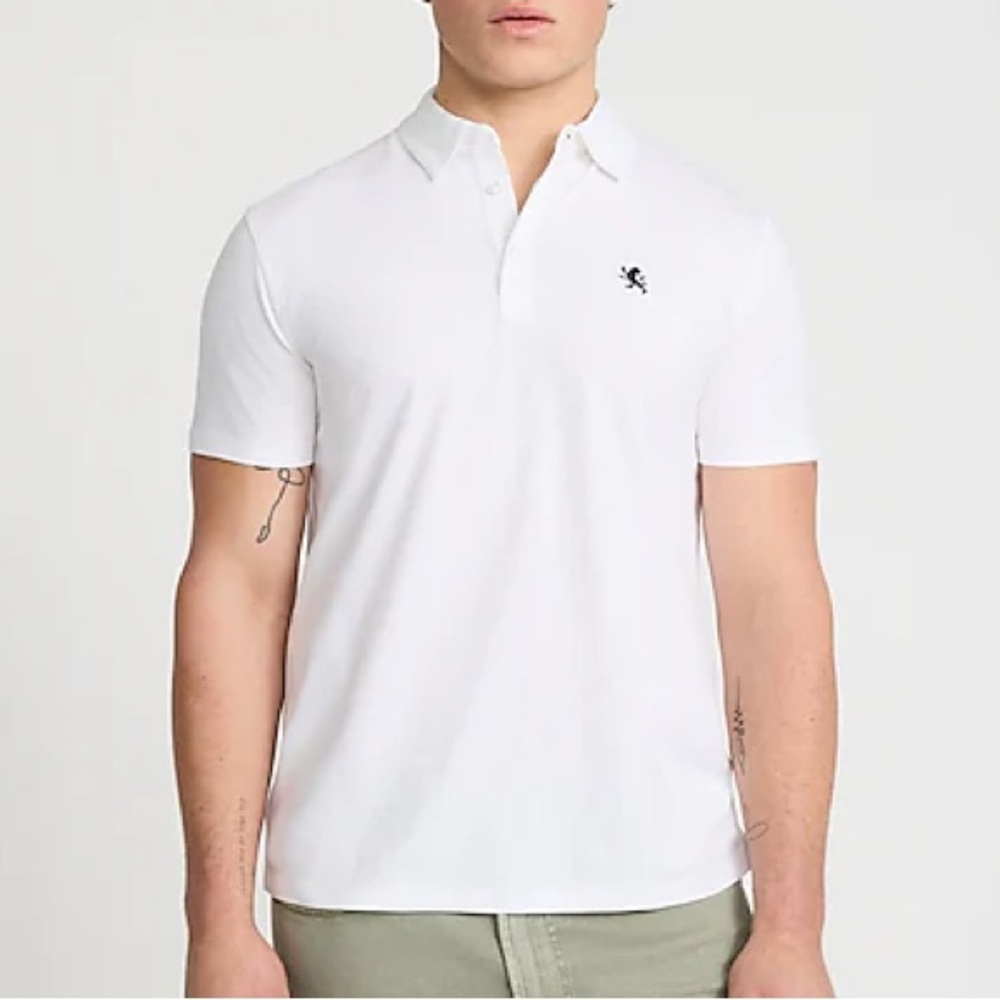 Express Pique Polo Shirt - Pure White